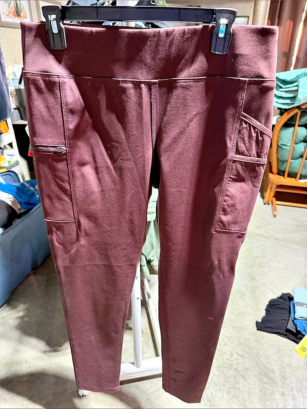 Carhartt Rugged Flex Relaxed Fit Utility Work Pants Burgundy Large NWT